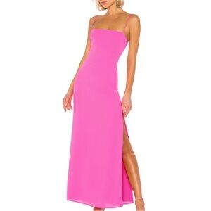 NEW Superdown‎ Revolve Addison Hot Pink Maxi Dress
